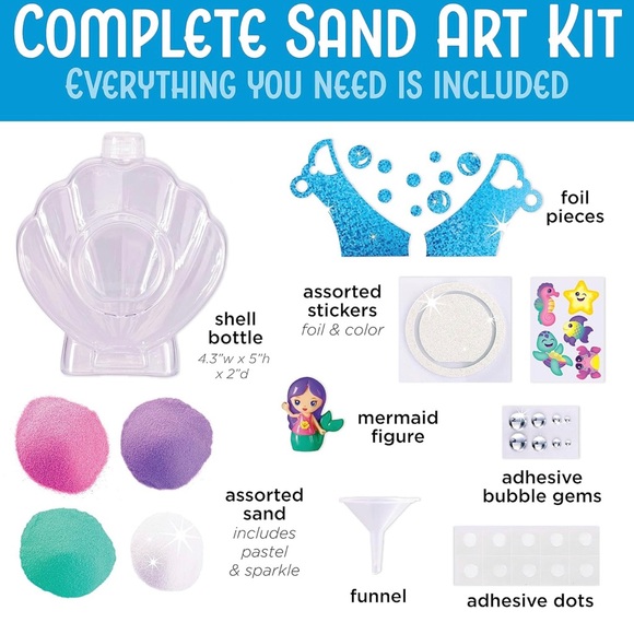 Creativity for Kids Sand Art Kit: Mermaid - Mermaid Gifts for Girls Ages 6-8+ - Picture 7 of 9